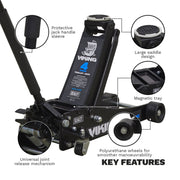 Viking Viking Low Profile Professional Trolley Jack with Rocket Lift 4 Tonne Viking - Dynamic Drive