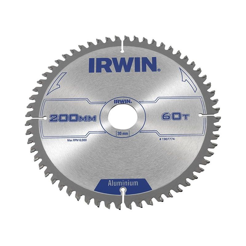 Irwin® Professional Aluminium Circular Saw Blade 200 x 30mm 60T TCG IRWIN® - Dynamic Drive