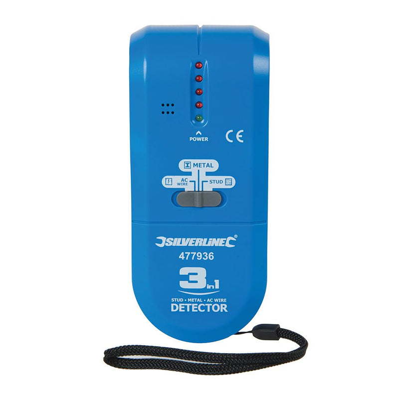 Silverline 3-in-1 Detector Compact 1 x 9V (PP3) Silverline - Dynamic Drive