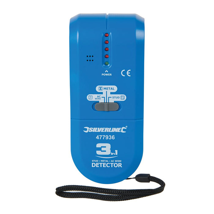 Silverline 3-in-1 Detector Compact 1 x 9V (PP3) Silverline - Dynamic Drive
