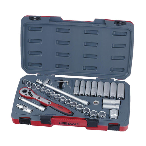 Teng Tools MECCA PRO 1/2" Socket Set 6 pt 34 Pieces Teng Tools - Dynamic Drive