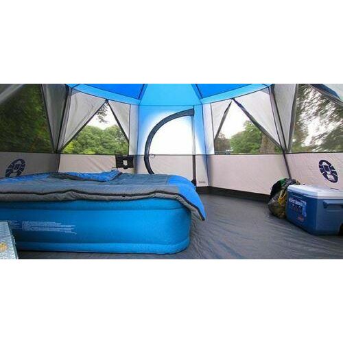 Coleman Octagon 8 Person Dome Glamping Yurt Camping Family Tent - Blue Coleman  - Dynamic Drive