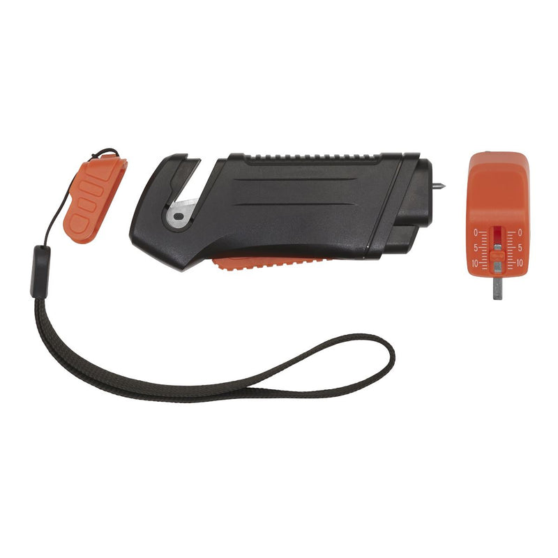 Sealey Emergency Breakout Tool With Tyre Tread Depth Gauge TST19 Sealey - Dynamic Drive