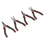 Sealey Circlip Pliers Set 180mm 4pc AK8457 Sealey - Dynamic Drive