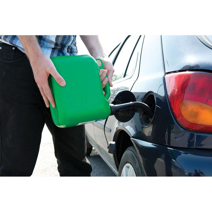 Silverline Plastic Fuel Can 5Ltr Green Silverline - Dynamic Drive