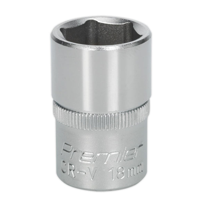 Sealey WallDrive Socket 18mm 1/2"Sq Drive S1218 Sealey - Dynamic Drive