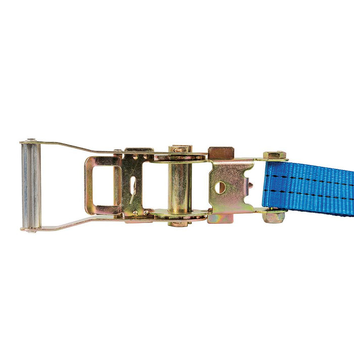 Silverline Ratchet Tie Down Strap J-Hook 6m x 38mm - Rated 750kg Capacity 1500kg Silverline - Dynamic Drive