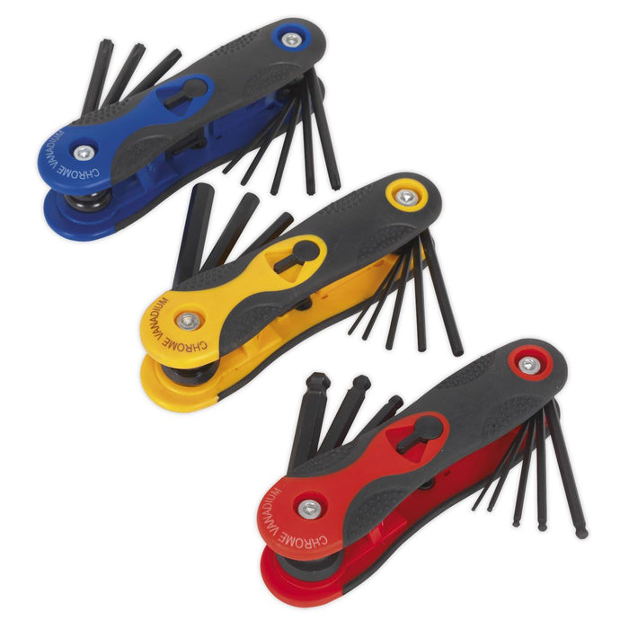 Sealey Folding Key Set 3Pc Siegen by Sealey - Dynamic Drive