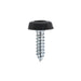 Sealey Numberplate Screw Plastic Enclosed Head 4.8 x 18mm Black Pack of 50 PTNP3 Sealey - Dynamic Drive