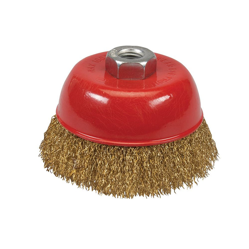 Silverline Brassed Steel Crimp Cup 100mm Silverline - Dynamic Drive