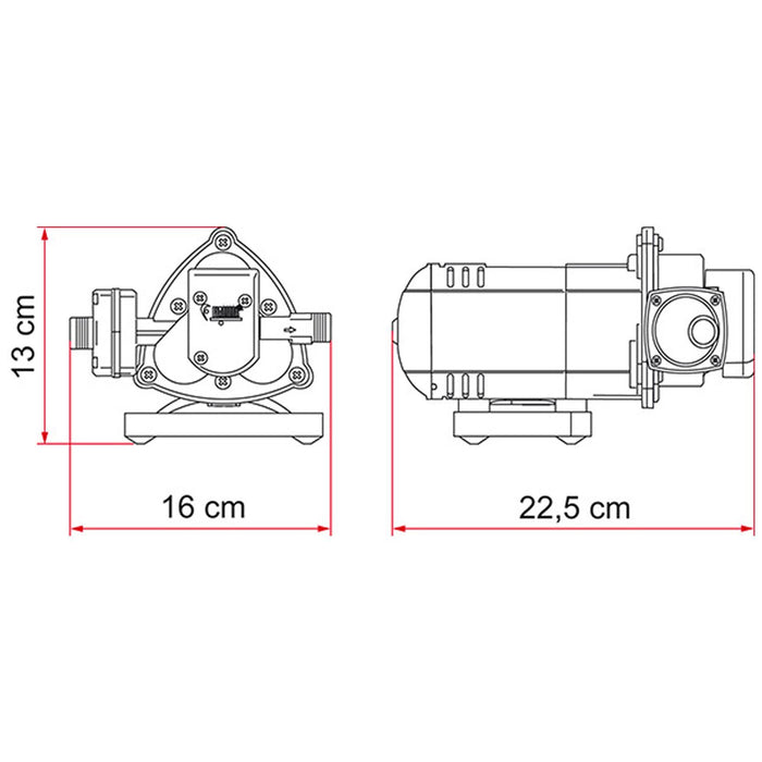 AQUA 8 PUMP 12V 10L 21PSI (01216B01-) Fiamma  - Dynamic Drive