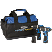 Draper Storm Force 10.8V Power Interchange Combi Drill and Rotary Drill Twin Kit Draper - Dynamic Drive
