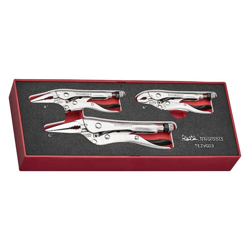 Teng Tools Power Grip Plier Set FOAMX2 3 Pieces Teng Tools - Dynamic Drive