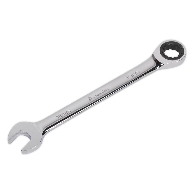 Sealey Ratchet Combination Spanner 18mm RCW18 Sealey - Dynamic Drive