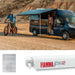 Fiamma F80S 370 Awning Polar White - Royal Grey (07830D03R) Winch Handle Roof Mounted Fiamma - Dynamic Drive