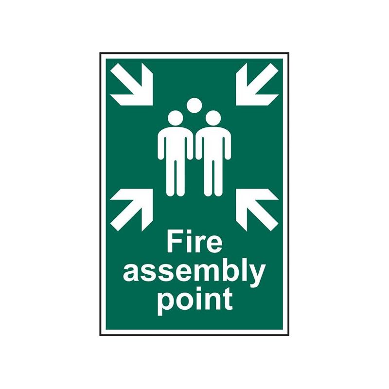 Scan Fire Assembly Point - PVC Sign 200 x 300mm Scan - Dynamic Drive