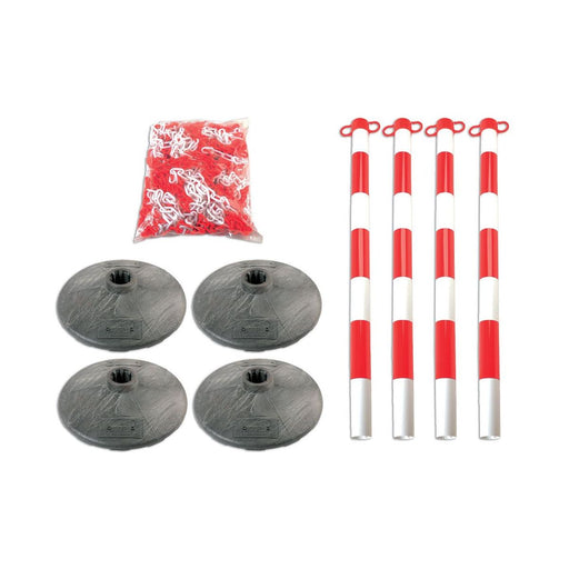 Laser Set of 4 Posts & Bases with Chain 6700 Laser - Dynamic Drive