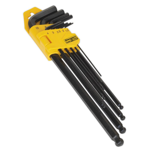 Seigen by Sealey Ball-End Hex Key Set 9pc Extra-Long Metric S01094 Seigen by Sealey  - Dynamic Drive
