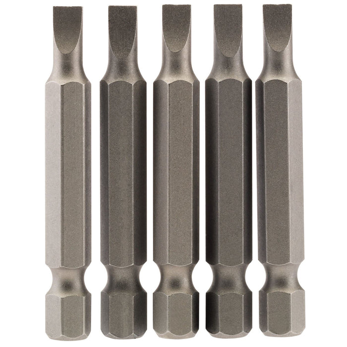 Draper Plain Slot Insert Bit, 4.5mm, 1/4" Hex, 50mm Long (Pack of 5) 64270 Draper - Dynamic Drive