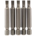 Draper Plain Slot Insert Bit, 4.5mm, 1/4" Hex, 50mm Long (Pack of 5) 64270 Draper - Dynamic Drive