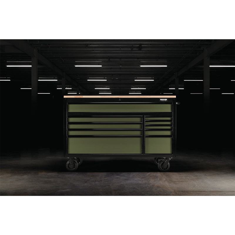 Draper BUNKER Workbench Roller Tool Cabinet, 10 Drawer, 56", Green 08236 Draper - Dynamic Drive