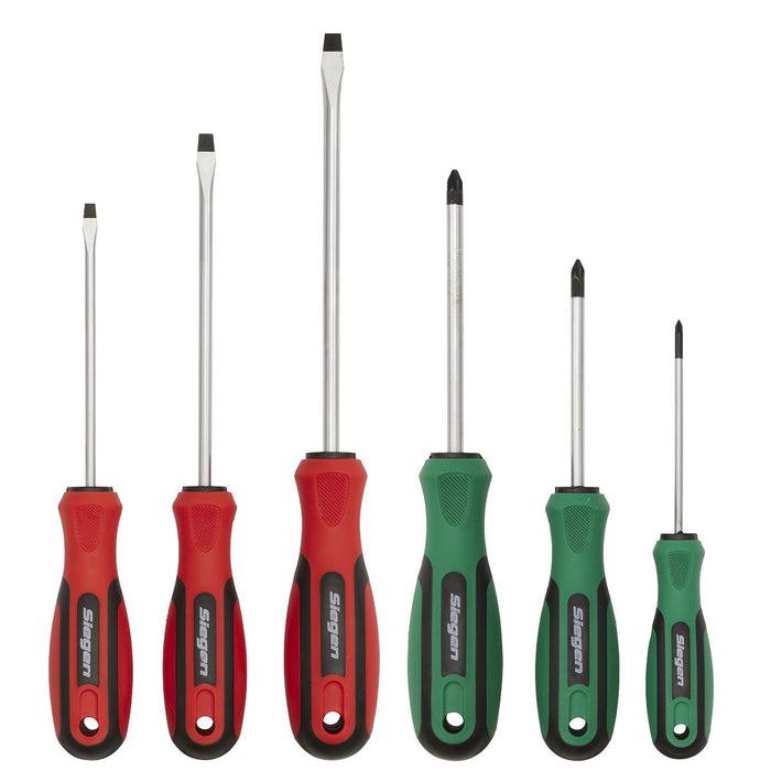 Seigen by Sealey Soft Grip Screwdriver Set 6pc S0615 Seigen by Sealey  - Dynamic Drive