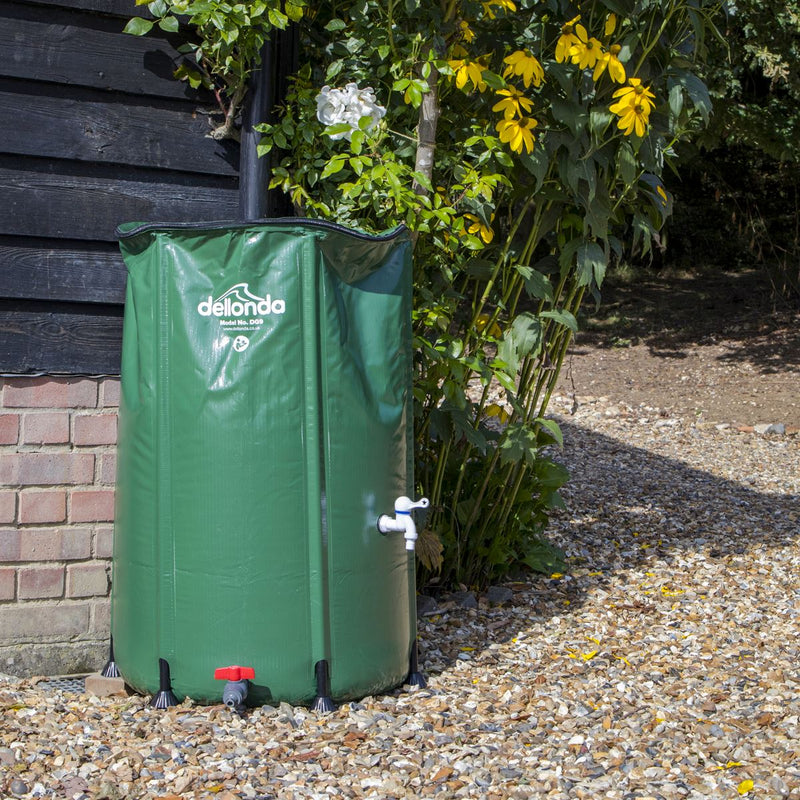 Dellonda Collapsible PVC Garden Water Butt with Zipped Lid & Drain Tap 250L Dellonda - Dynamic Drive