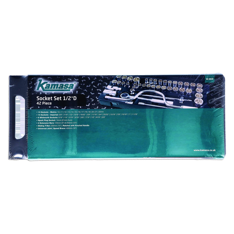 Kamasa Socket Set 1/2"D 42pc SS4849 Kamasa - Dynamic Drive