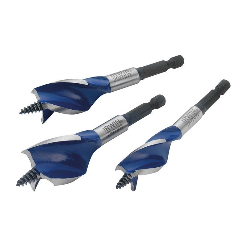 Irwin® Blue Groove 6X Stubby Wood Bit Set, 3 Piece IRWIN® - Dynamic Drive
