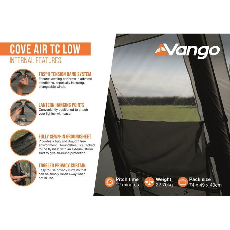 Vango Cove Air TC Low Drive Away Awning (180 - 210cm) Campervan Vango - Dynamic Drive