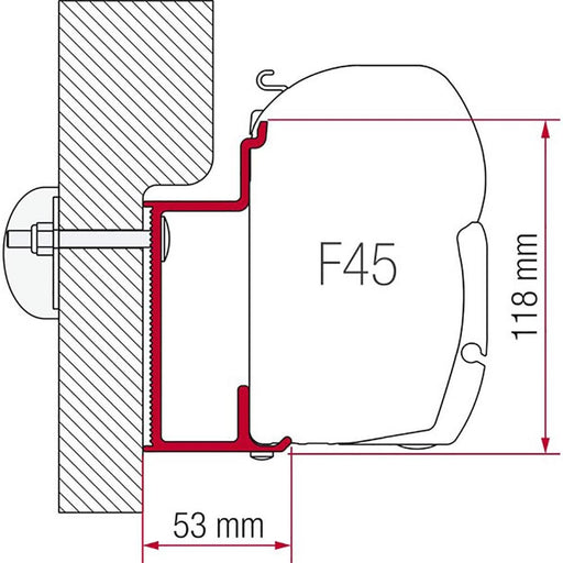 Fiamma Adapter Eura Mobil Karmann (450cm) Fiamma - Dynamic Drive