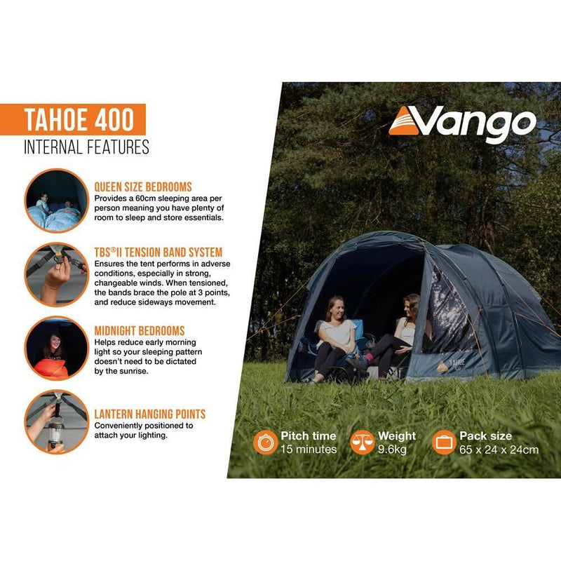 Vango Tahoe 400 Tent Deep Blue Vango - Dynamic Drive