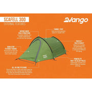 Vango Scafell 300 Tent Pamir Green Vango - Dynamic Drive