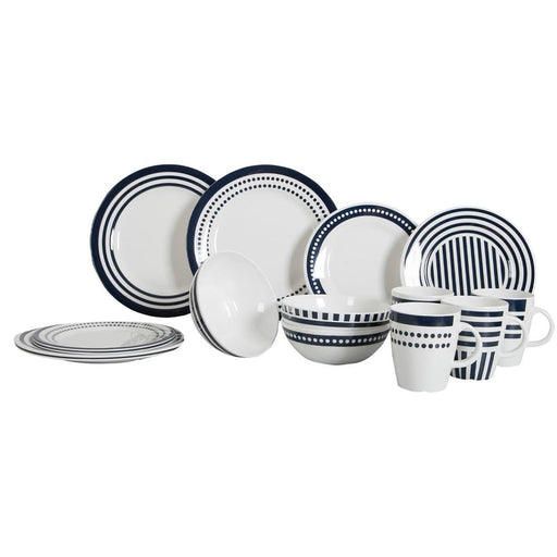 Gimex Marine Line Tableware Blue Betta 16 Pieces Gimex - Dynamic Drive