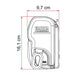 Fiamma F45L Winch Awning 4.5M Polar White Case Royal Blue Fabric Motorhome Fiamma  - Dynamic Drive