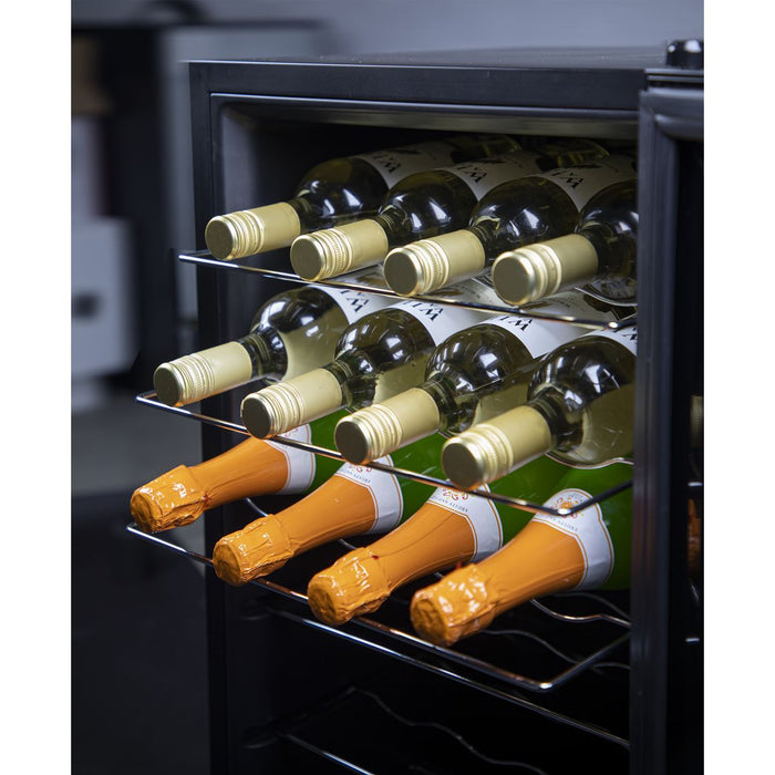 Baridi 28 Bottle Wine Fridge with Digital Touchscreen Controls & LED Light - Black Baridi  - Dynamic Drive