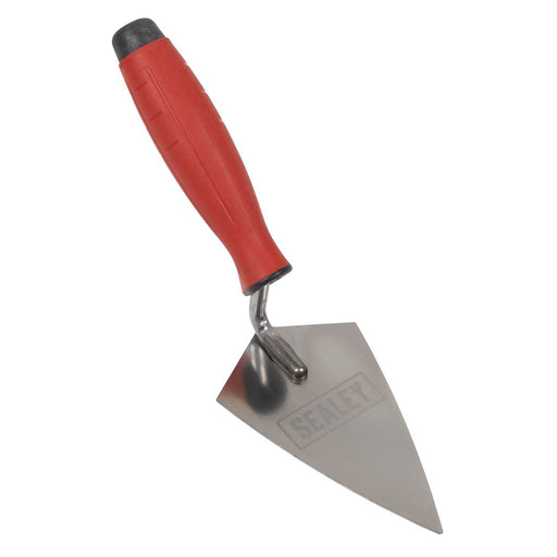 Sealey Stainless Steel Sharp Pointing Trowel with Rubber Handle 140mm T1222 Sealey - Dynamic Drive