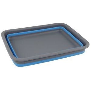 Via Mondo Washing Up Bowl Foldable Rectangle 7L Blue/Grey 1165184 Via Mondo - Dynamic Drive