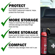 Car Boot Organiser Back Seat Hanging Pocket Large Tidy Storage Bag Accessories Streetwize  - Dynamic Drive