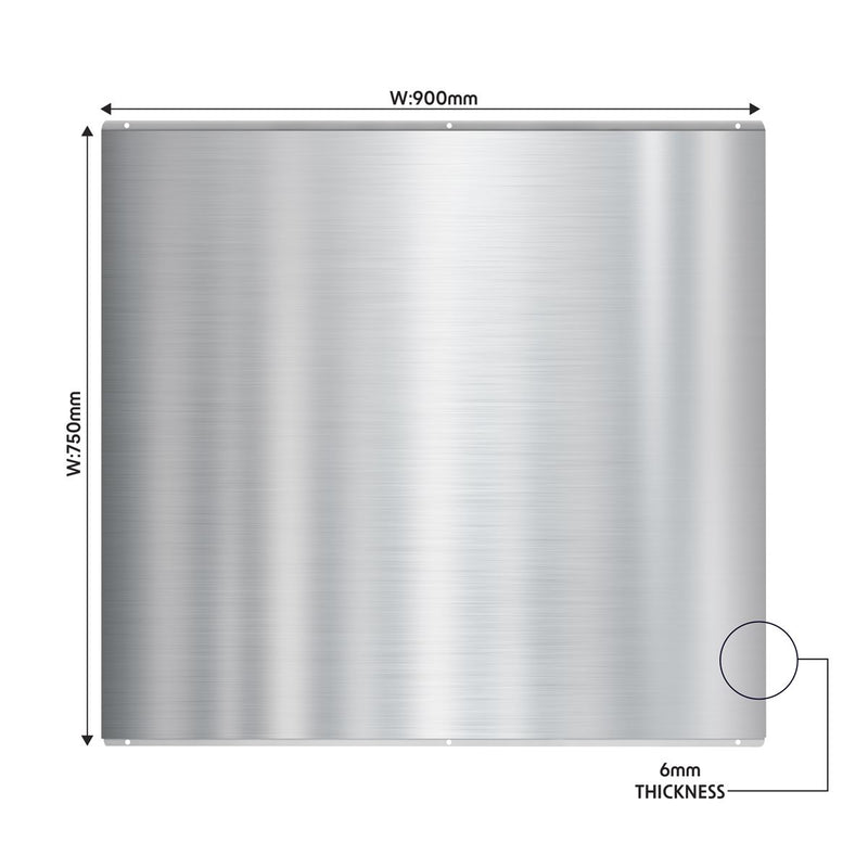 Baridi Splashback for Cooker Hoods 90 x 75cm - Stainless Steel DH195 Baridi - Dynamic Drive