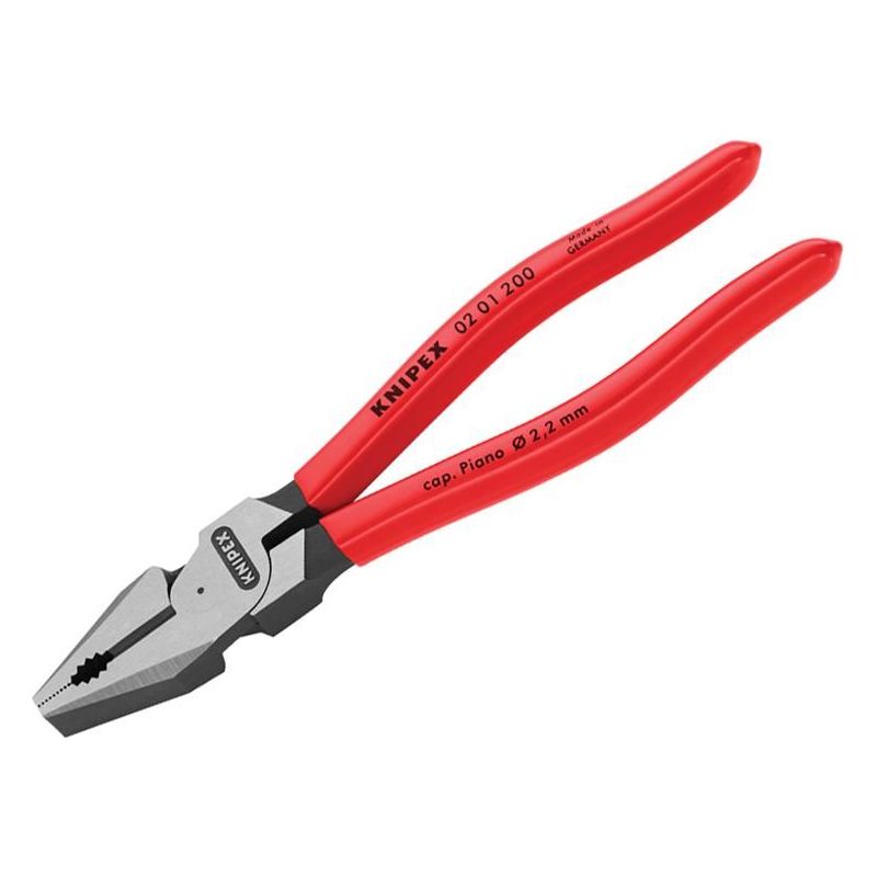 Knipex High Leverage Combination Pliers PVC Grip 200mm (8in) Knipex - Dynamic Drive