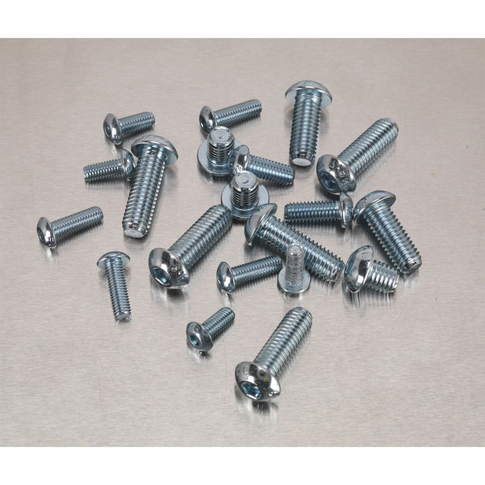 Button Head High Tensile 10.9 Socket Screw Assortment M5-M10 108pc - DIN 912 Sealey - Dynamic Drive