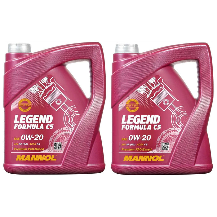 2x 5L MANNOL 0W20 Legend Formula C5 Fully Synthetic Engine Oil API SP,MB 229.71 Mannol  - Dynamic Drive