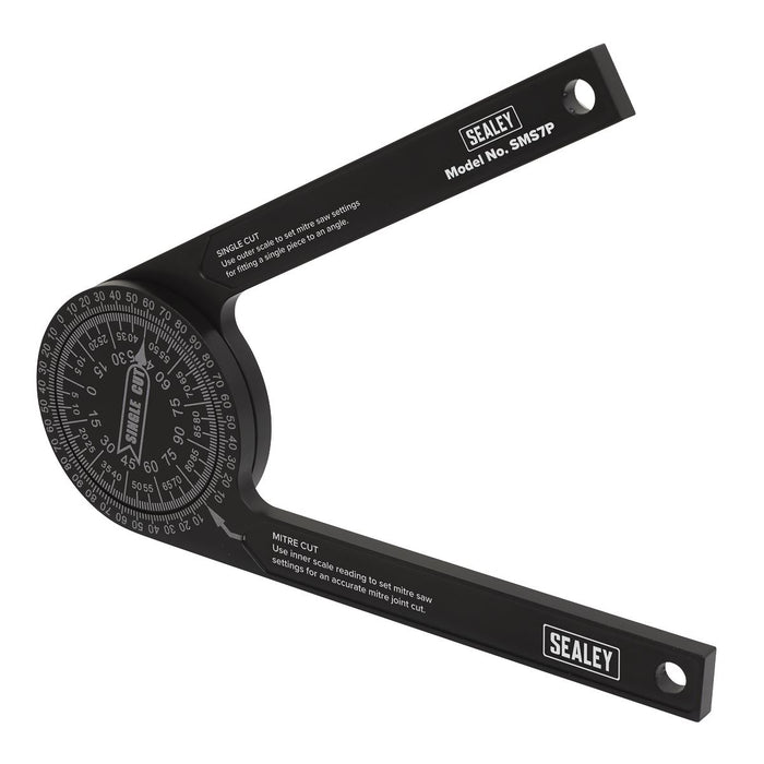 Sealey Mitre Saw Protractor Aluminium SMS7P Sealey - Dynamic Drive