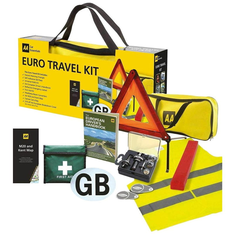 AA Euro Travel Kit Pack European Driving Legal Requirements France Spain Germany AA - Dynamic Drive