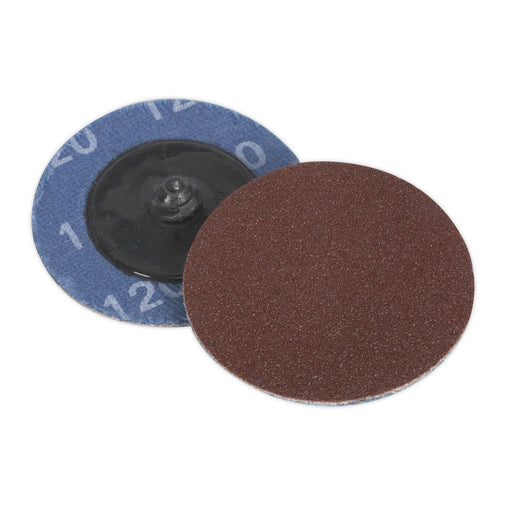 Sealey Quick Change Sanding Disc 50mm 120Grit Pack of 10 PTCQC50120 Sealey  - Dynamic Drive