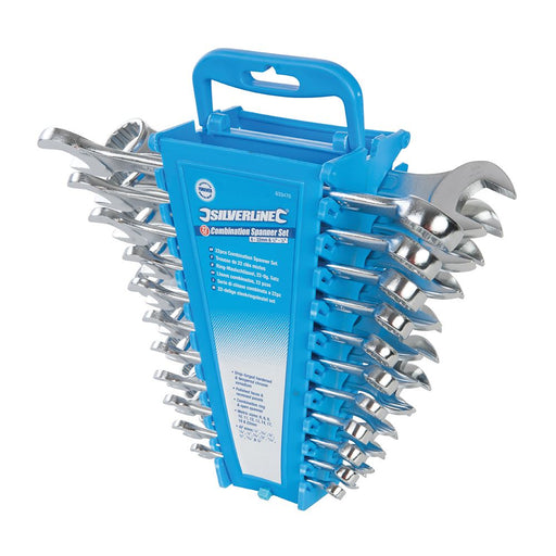 Silverline Combination Spanner Set 22pce 6 - 22mm & 1/4 - 7/8" Silverline - Dynamic Drive