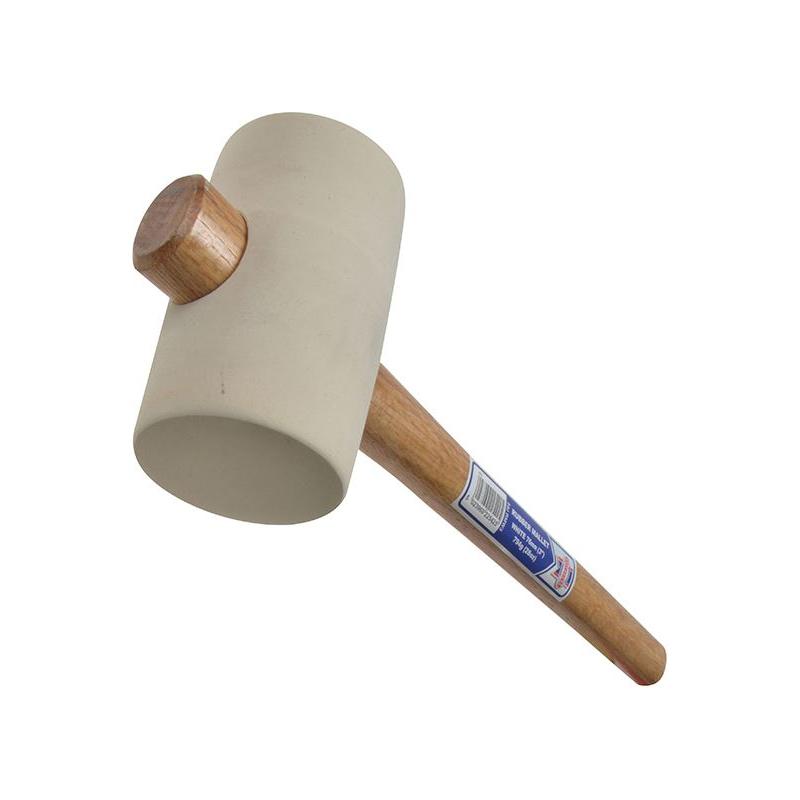 Faithfull Rubber Mallet - White 794g (28oz) Faithfull - Dynamic Drive