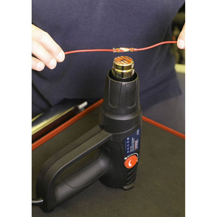Sealey Variable Temperature Hot Air Gun Kit 2000W 50-450C/90-600C HS107K Sealey - Dynamic Drive