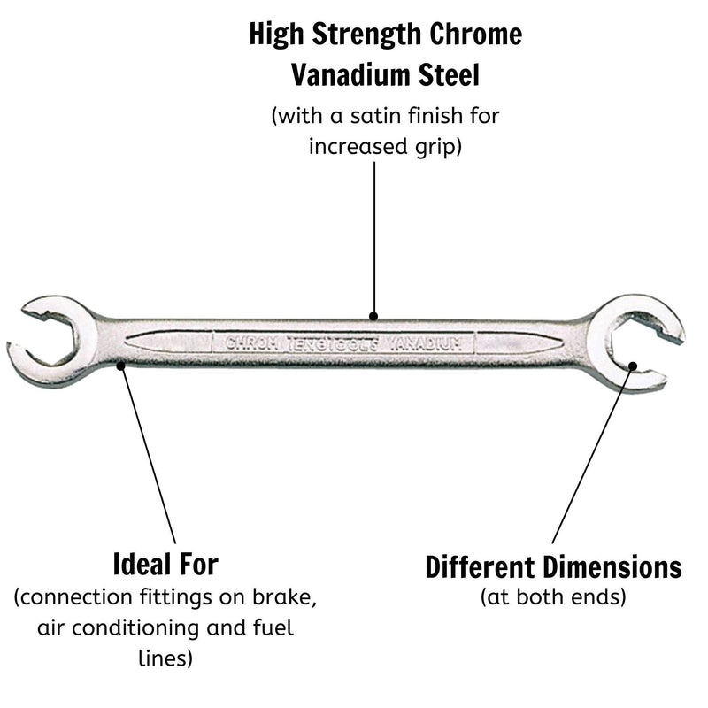 Teng Tools Flare nut Wrench Metric 13 x 14mm Teng Tools - Dynamic Drive